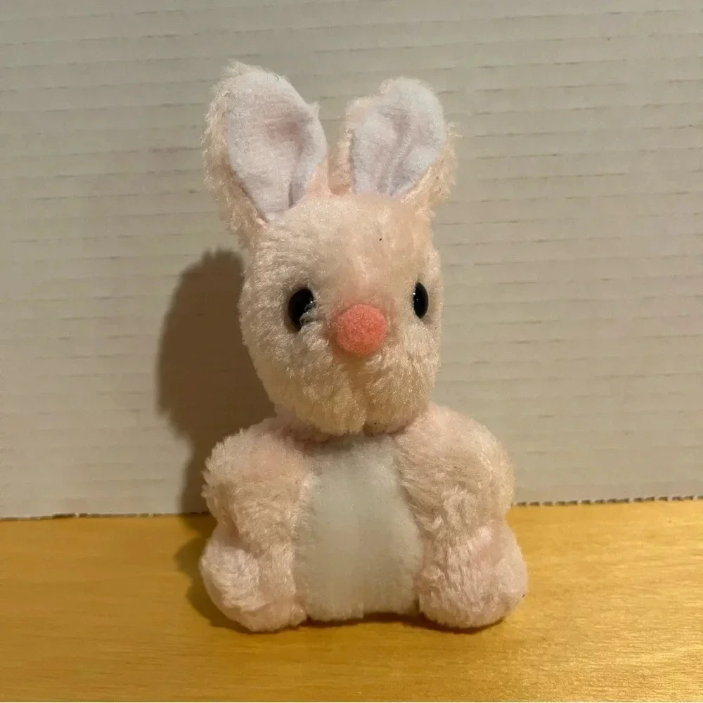 Vintage White Bunny Rabbit 5 Inch Plush Pink Nose Gibson Greetings 1986 Easter